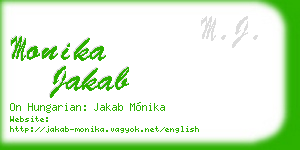 monika jakab business card