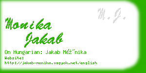 monika jakab business card
